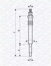 Свеча накаливания MAGNETI MARELLI 062900001304