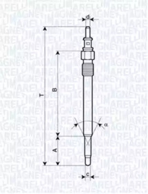 Свеча накаливания MAGNETI MARELLI 062900012304