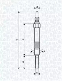 Свеча накаливания MAGNETI MARELLI 062900014304