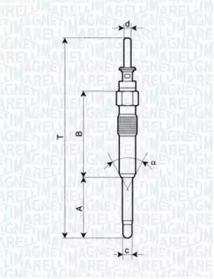 Свеча накаливания MAGNETI MARELLI 062900023304