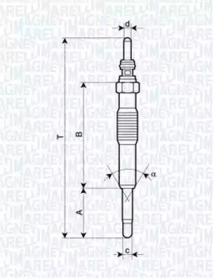 Свеча накаливания MAGNETI MARELLI 062900027304