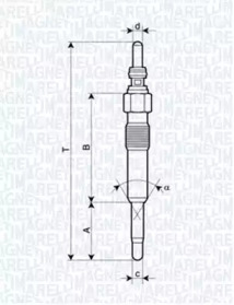 Свеча накаливания MAGNETI MARELLI 062900028304