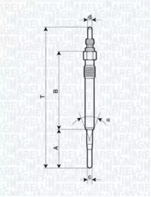 Свеча накаливания MAGNETI MARELLI 062900058304