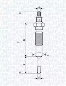 Свеча накаливания MAGNETI MARELLI 062900063304