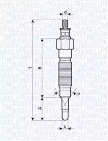 Свеча накаливания MAGNETI MARELLI 062900064304