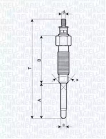 Свеча накаливания MAGNETI MARELLI 062900065304