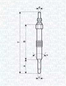 Свеча накаливания MAGNETI MARELLI 062900067304