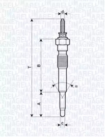 Свеча накаливания MAGNETI MARELLI 062900068304