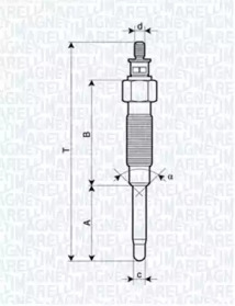 Свеча накаливания MAGNETI MARELLI 062900069304