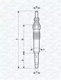 Свеча накаливания MAGNETI MARELLI 062900071304