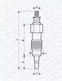 Свеча накаливания MAGNETI MARELLI 062900073304