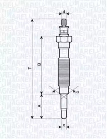 Свеча накаливания MAGNETI MARELLI 062900072304