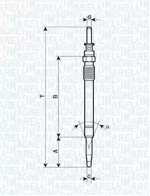 Свеча накаливания MAGNETI MARELLI 062900078304
