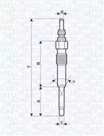 Свеча накаливания MAGNETI MARELLI 062900085304