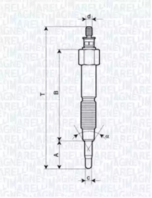 Свеча накаливания MAGNETI MARELLI 062900093304