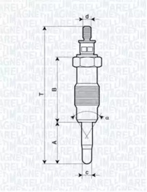 Свеча накаливания MAGNETI MARELLI 062582804304