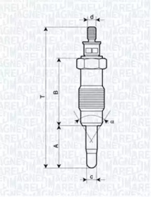 Свеча накаливания MAGNETI MARELLI 062580704304