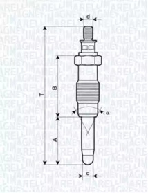 Свеча накаливания MAGNETI MARELLI 062900010304