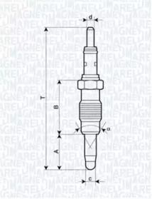 Свеча накаливания MAGNETI MARELLI 062900011304