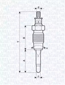 Свеча накаливания MAGNETI MARELLI 062900016304