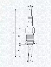 Свеча накаливания MAGNETI MARELLI 062900083304