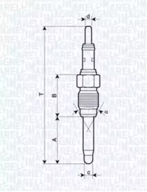 Свеча накаливания MAGNETI MARELLI 062900084304