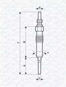 Свеча накаливания MAGNETI MARELLI 062900087304