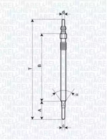 Свеча накаливания MAGNETI MARELLI 062900062304