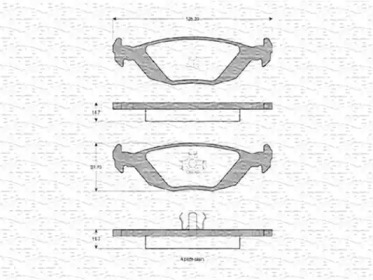 Комплект тормозных колодок MAGNETI MARELLI 363702160014