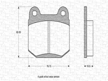Комплект тормозных колодок MAGNETI MARELLI 363702160038