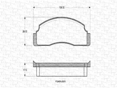 Комплект тормозных колодок MAGNETI MARELLI 363702160120