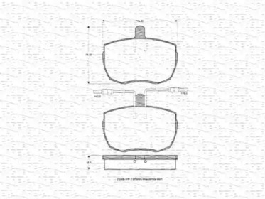 Комплект тормозных колодок MAGNETI MARELLI 363702160142
