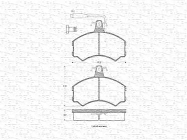 Комплект тормозных колодок MAGNETI MARELLI 363702160147