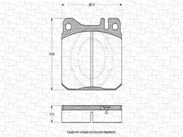 Комплект тормозных колодок MAGNETI MARELLI 363702160160