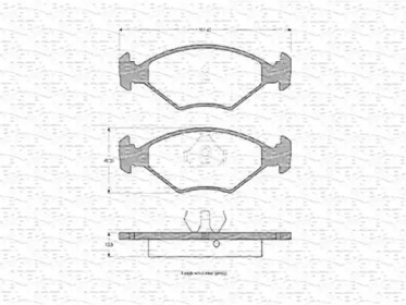 Комплект тормозных колодок MAGNETI MARELLI 363702160180