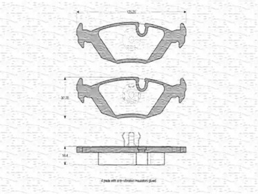 Комплект тормозных колодок MAGNETI MARELLI 363702160200