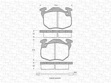 Комплект тормозных колодок MAGNETI MARELLI 363702160214