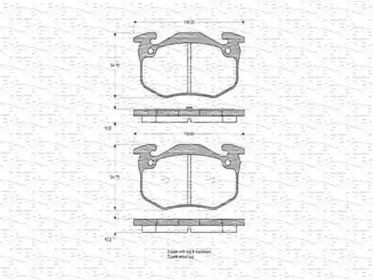 Комплект тормозных колодок MAGNETI MARELLI 363702160216