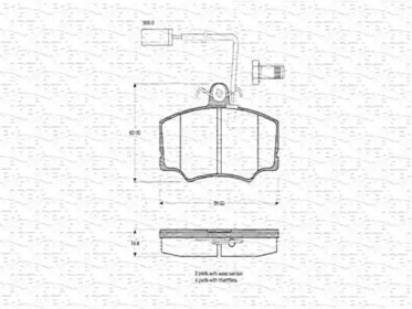 Комплект тормозных колодок MAGNETI MARELLI 363702160250