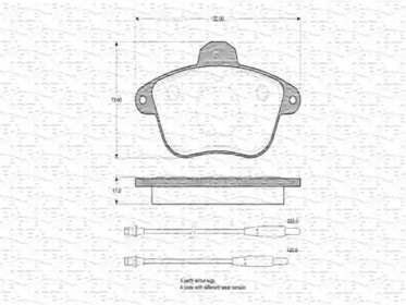 Комплект тормозных колодок MAGNETI MARELLI 363702160262