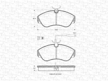 Комплект тормозных колодок MAGNETI MARELLI 363702160302