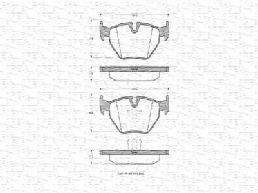 Комплект тормозных колодок MAGNETI MARELLI 363702160308