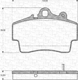 Комплект тормозных колодок MAGNETI MARELLI 363702160380