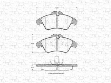 Комплект тормозных колодок MAGNETI MARELLI 363702160394