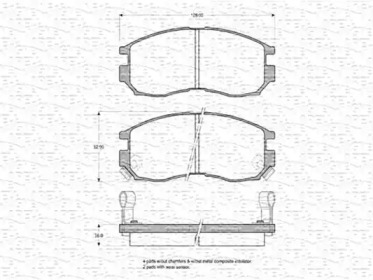 Комплект тормозных колодок MAGNETI MARELLI 363702160570