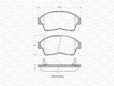 Комплект тормозных колодок MAGNETI MARELLI 363702160584