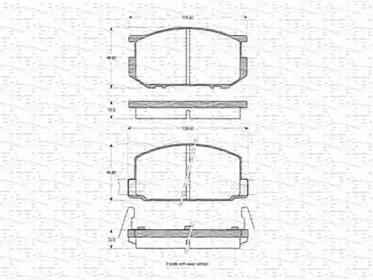 Комплект тормозных колодок MAGNETI MARELLI 363702160694