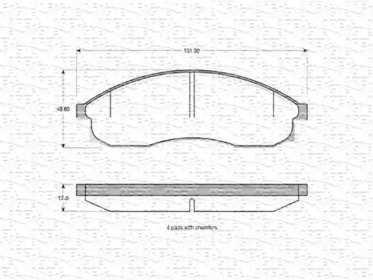 Комплект тормозных колодок MAGNETI MARELLI 363702160759