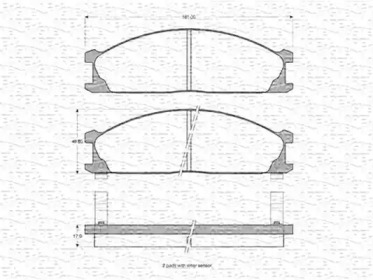 Комплект тормозных колодок MAGNETI MARELLI 363702160906