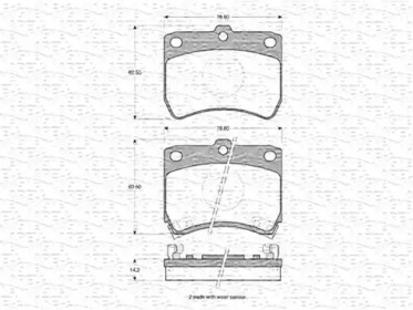 Комплект тормозных колодок MAGNETI MARELLI 363702160911